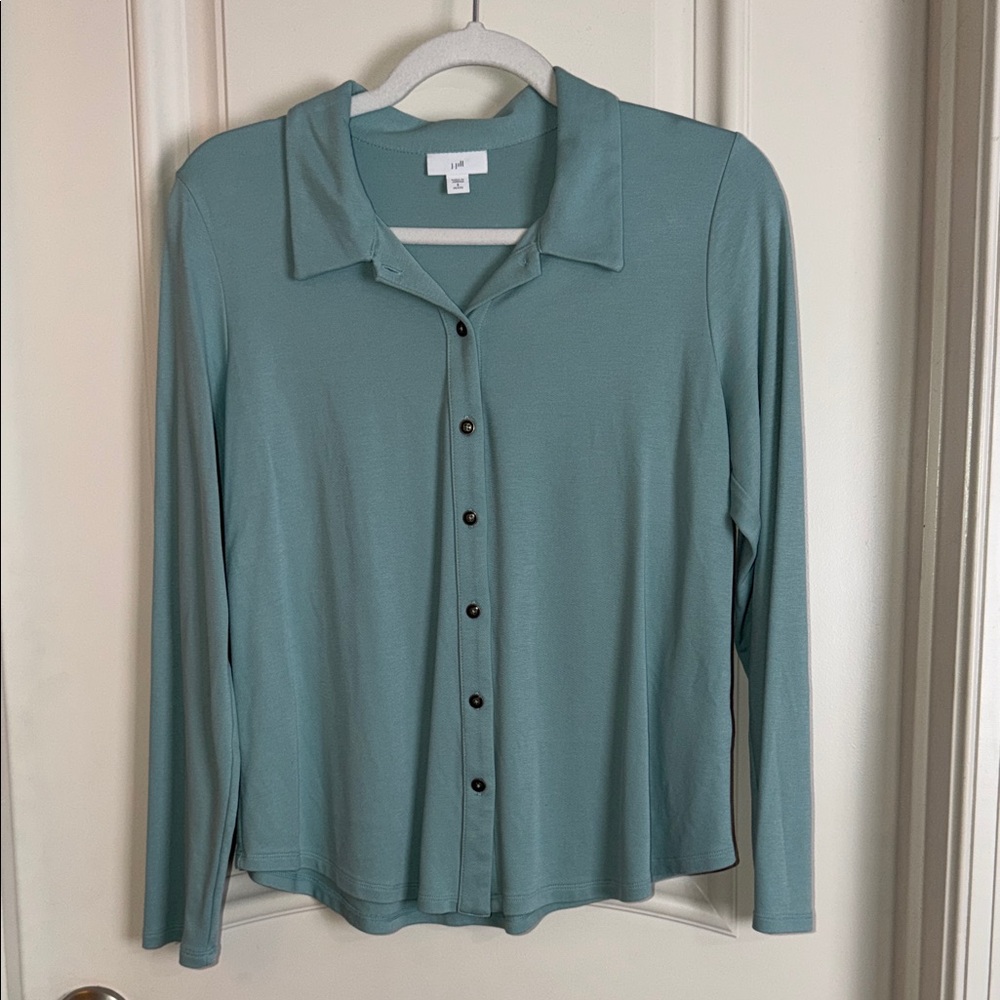 J Jill Light green Button-Up Top